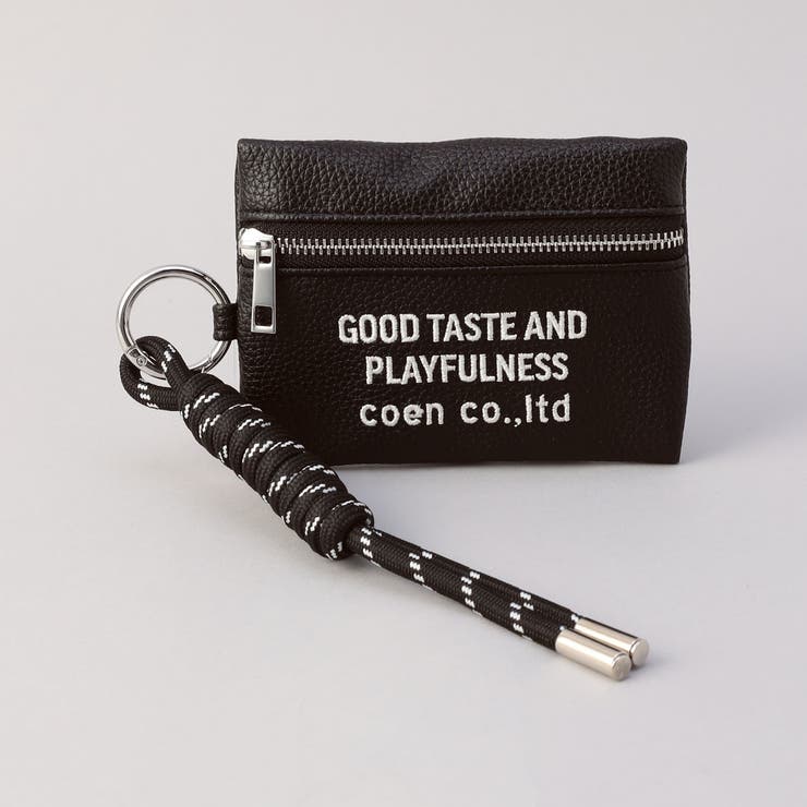 ロゴ刺繍 レザーライクカードケースキーホルダー | coen【women】 | 詳細画像8 