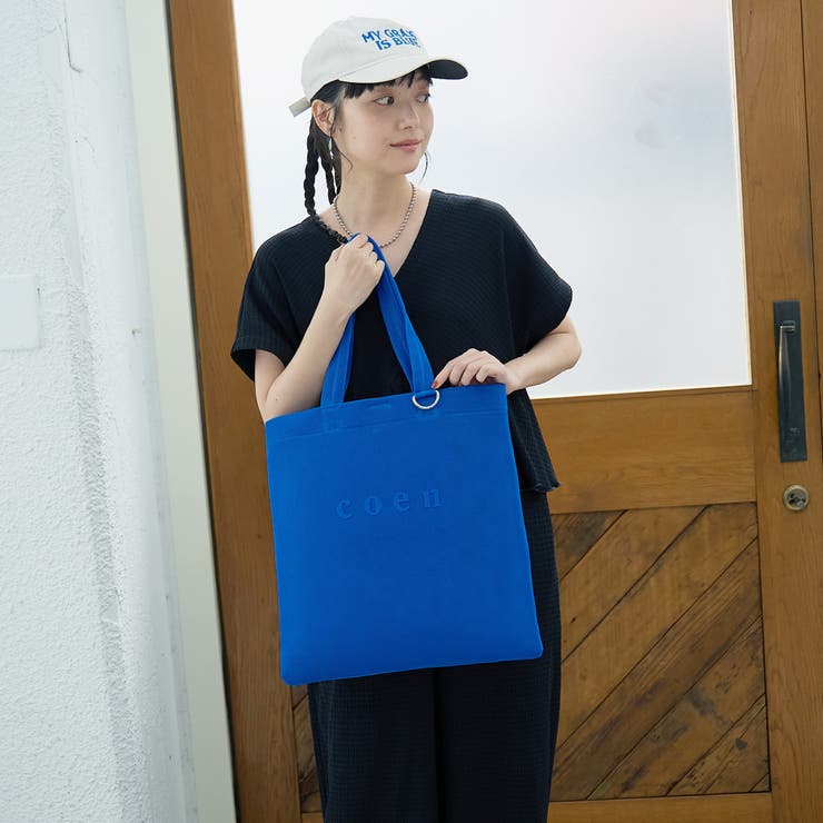 COBALT | coen（コーエン）ロゴメッシュシアートート（Lサイズ） | coen【women】