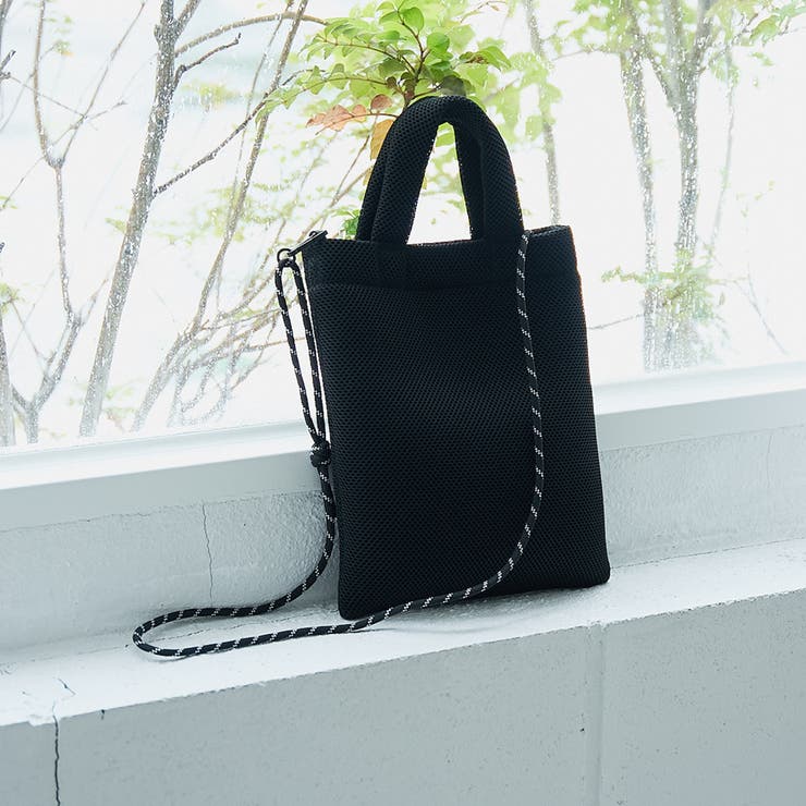 ロゴ刺繍 メッシュパフ2wayショルダーバッグ | coen【women】 | 詳細画像10 