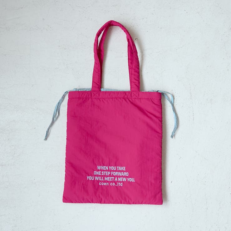 ロゴ刺繍 配色デザイン巾着トートバッグ | coen【women】 | 詳細画像10 