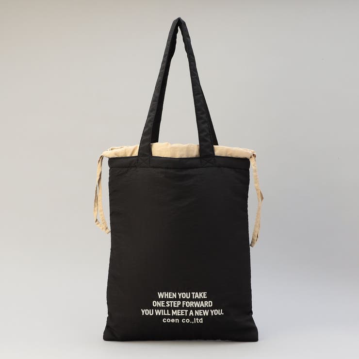 ロゴ刺繍 配色デザイン巾着トートバッグ | coen【women】 | 詳細画像27 
