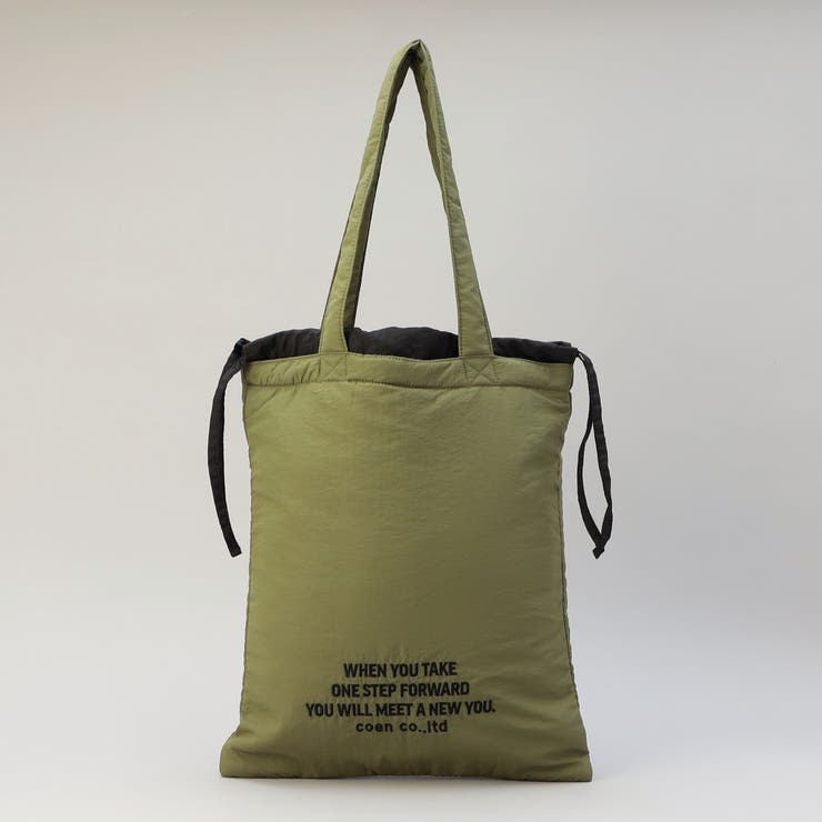 ロゴ刺繍 配色デザイン巾着トートバッグ | coen【women】 | 詳細画像29 
