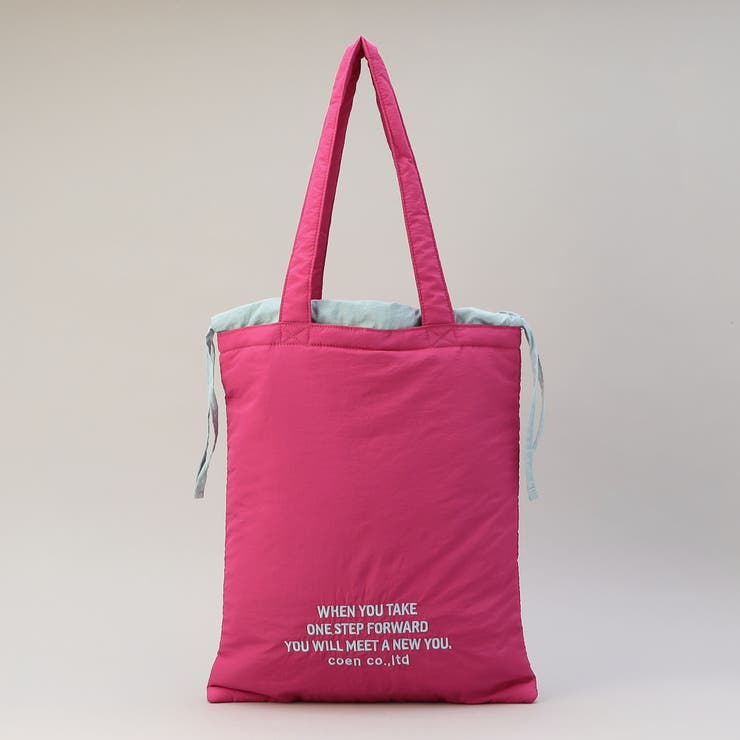 ロゴ刺繍 配色デザイン巾着トートバッグ | coen【women】 | 詳細画像35 