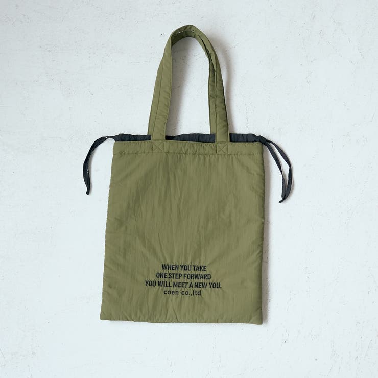 ロゴ刺繍 配色デザイン巾着トートバッグ | coen【women】 | 詳細画像6 
