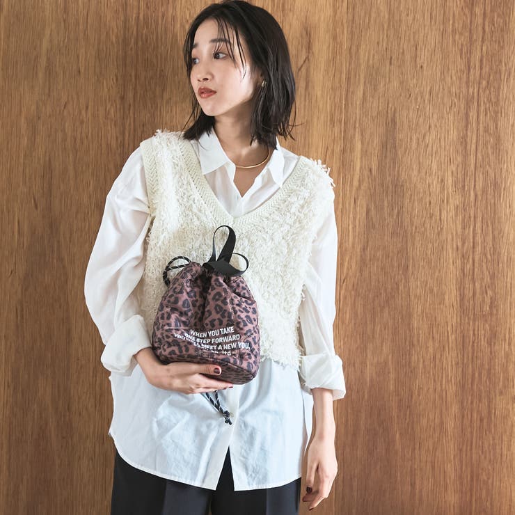 【新型登場】ロゴ刺繍キカキルト 2way巾着ショルダーバッグ | coen【women】 | 詳細画像12 