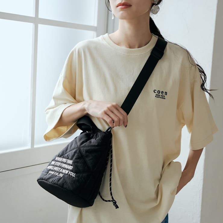 【新型登場】ロゴ刺繍キカキルト 2way巾着ショルダーバッグ | coen【women】 | 詳細画像5 