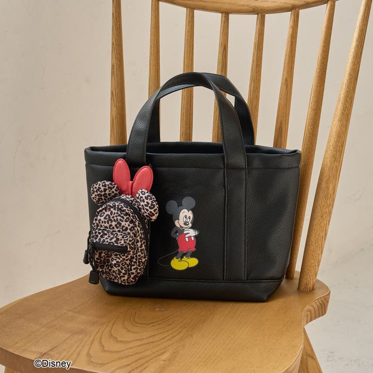 BLACK | 【MICKEY（ミッキー）/別注】レザーライクミニトートバッグ | coen【women】