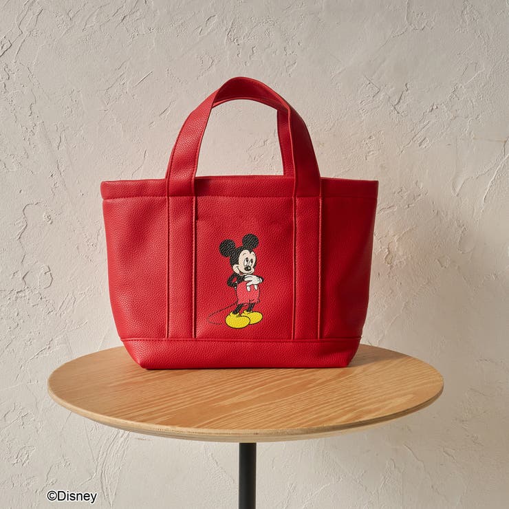 RED | 【MICKEY（ミッキー）/別注】レザーライクミニトートバッグ | coen【women】