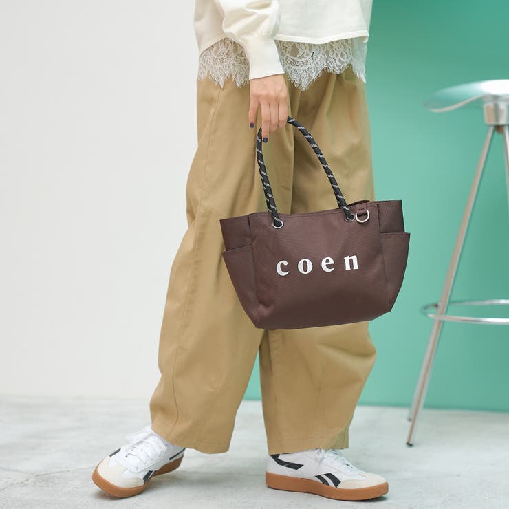 coen（コーエン）シルバーロゴ キャンバストートバッグ（Mサイズ） | coen【women】 | 詳細画像3 