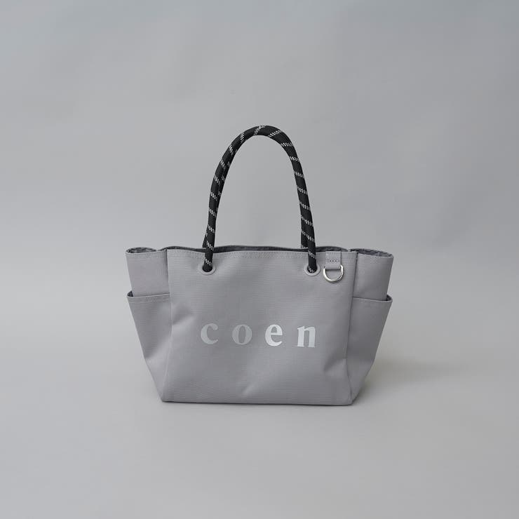 LT.GRAY | coen（コーエン）シルバーロゴ キャンバストートバッグ（Mサイズ） | coen【women】
