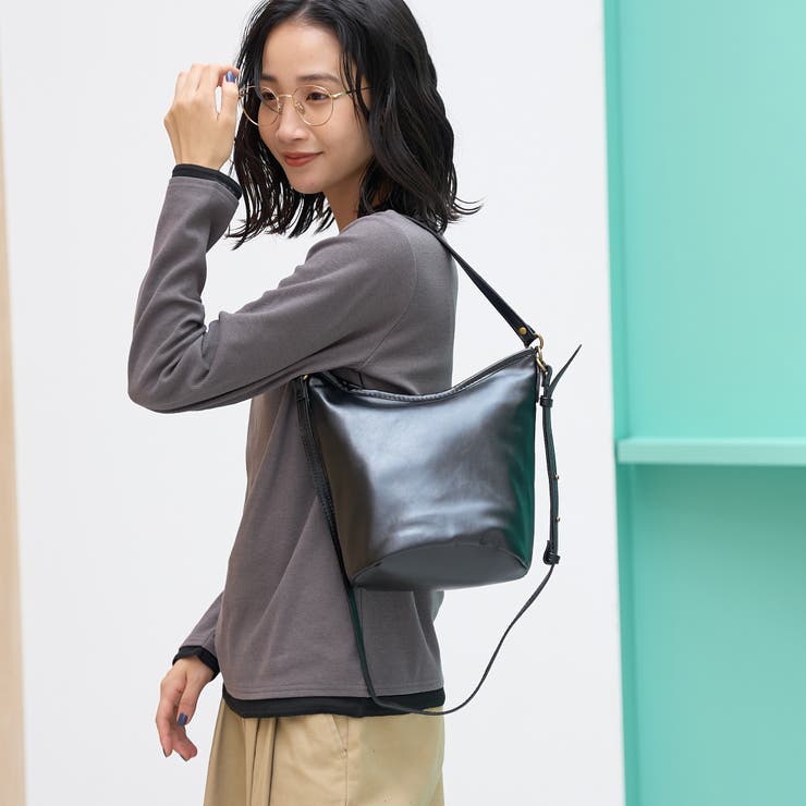 BLACK | ヴィンテージライク 2wayバケットバッグ | coen【women】