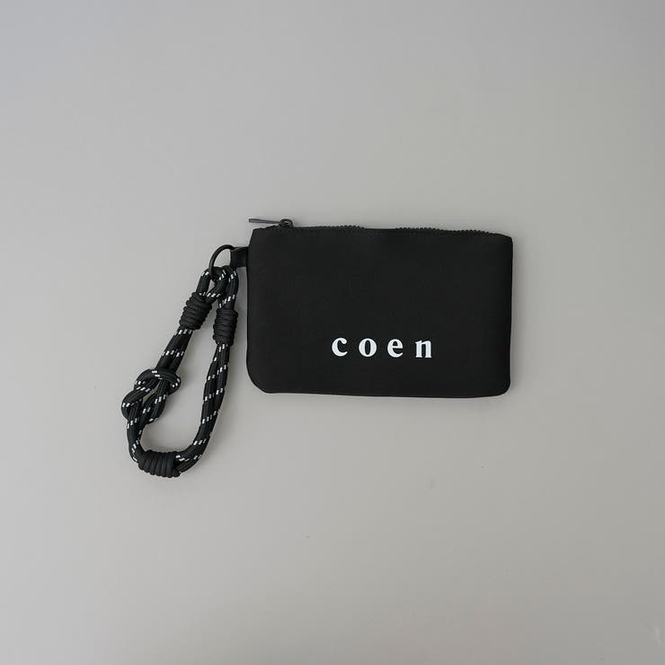 BLACK | coen（コーエン）ロゴ ダイバーポーチ（Mサイズ） | coen【women】