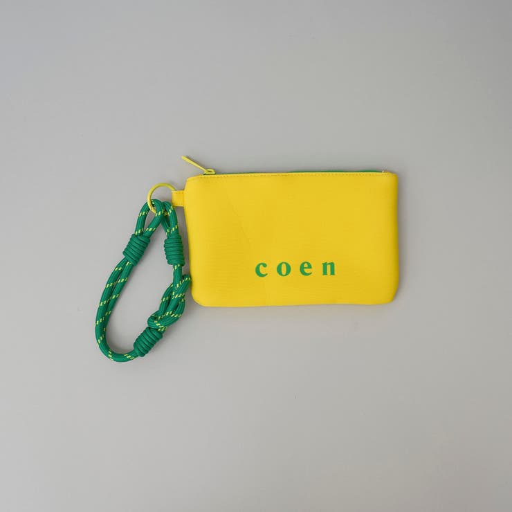 YELLOW | coen（コーエン）ロゴ ダイバーポーチ（Mサイズ） | coen【women】