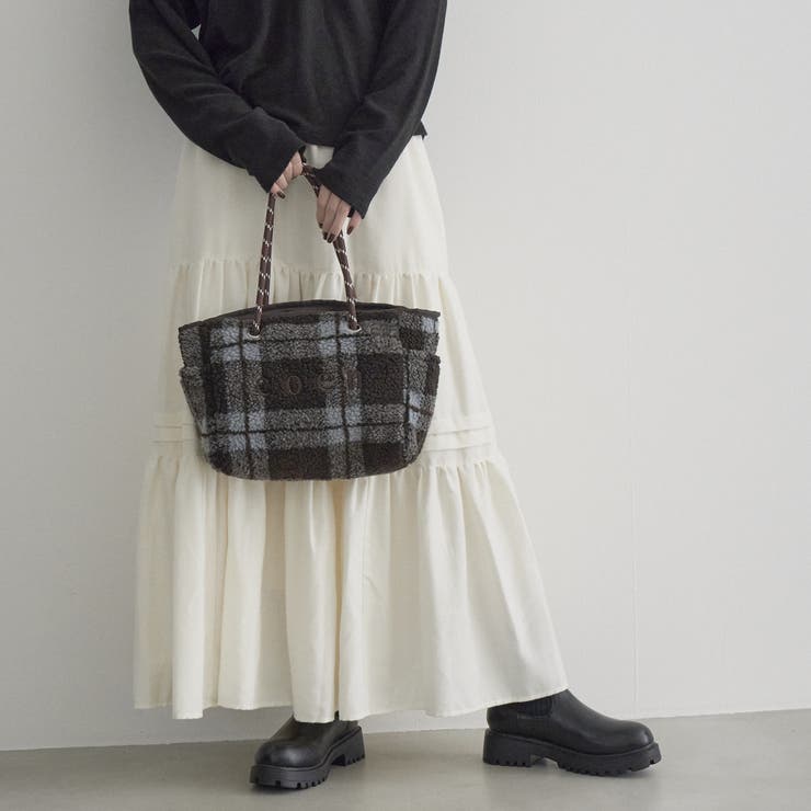 DK.BROWN | coen（コーエン）ロゴ アソート柄ジャガードボアトートバッグ（WEB限定カラー… | coen【women】