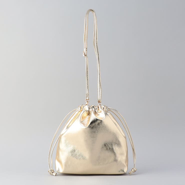 GOLD | メタリック巾着ショルダー | coen【women】