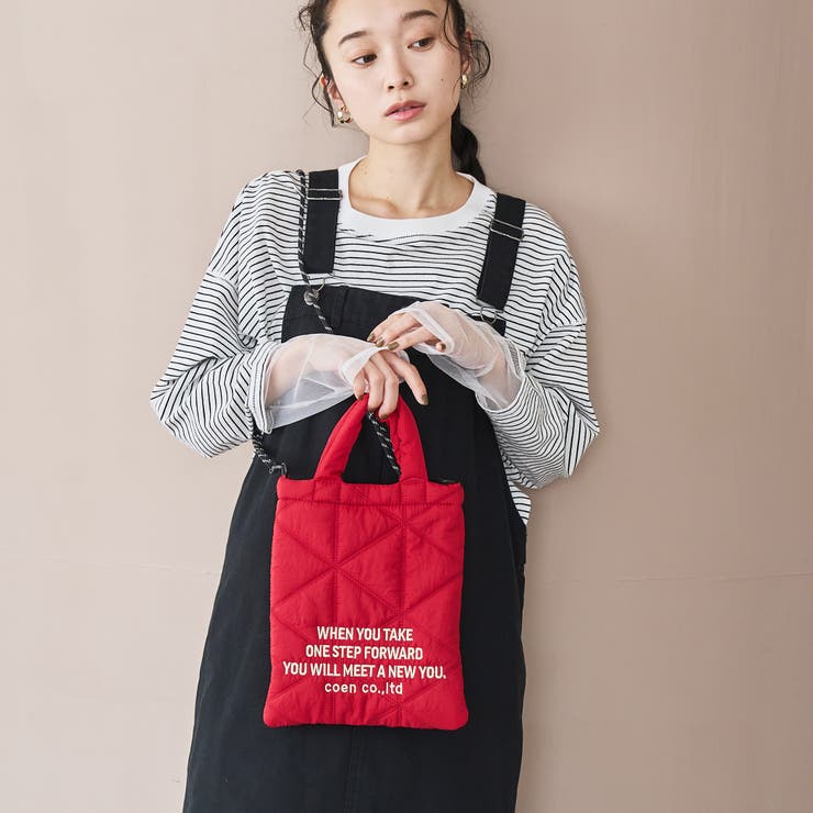 【新色追加】ロゴ刺繍 幾何柄 キルト2wayショルダーバッグ | coen【women】 | 詳細画像2 