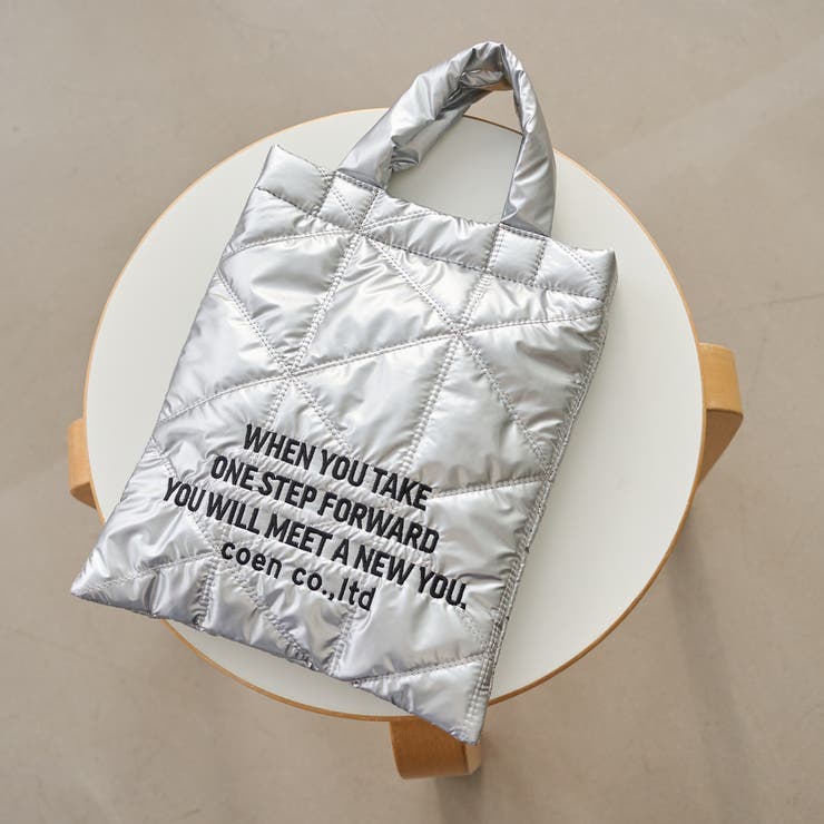 SILVER | 【新色追加】ロゴ刺繍 幾何柄 キルト2wayショルダーバッグ | coen【women】