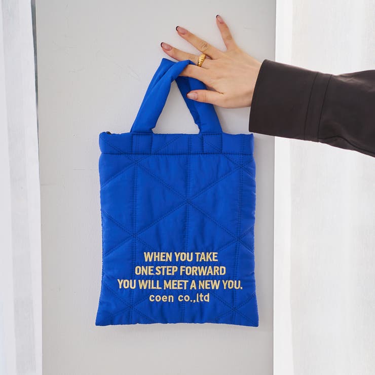 COBALT | 【新色追加】ロゴ刺繍 幾何柄 キルト2wayショルダーバッグ | coen【women】