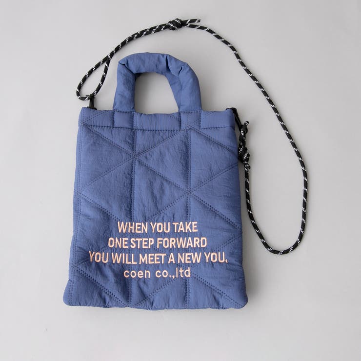 ROYAL | 【新色追加】ロゴ刺繍 幾何柄 キルト2wayショルダーバッグ | coen【women】