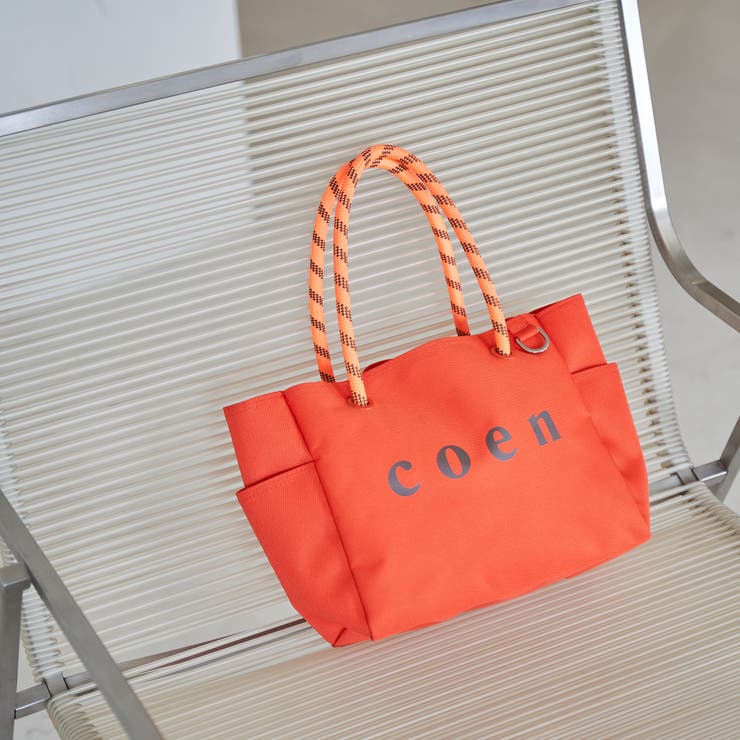 ORANGE | coen ロゴ ポリキャンバストートバッグ | coen【women】