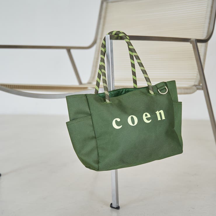 OLIVE | coen ロゴ ポリキャンバストートバッグ | coen【women】
