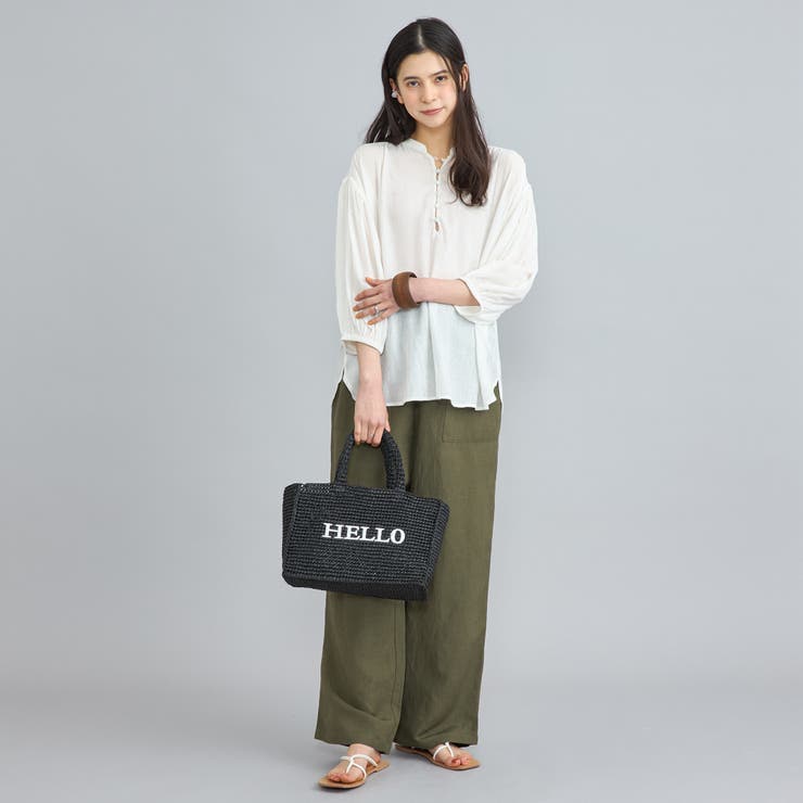 レタード刺繍ペーパートートバッグ | coen【women】 | 詳細画像3 