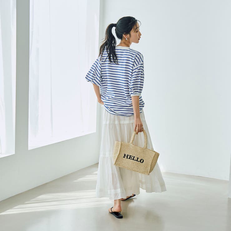 レタード刺繍ペーパートートバッグ | coen【women】 | 詳細画像5 