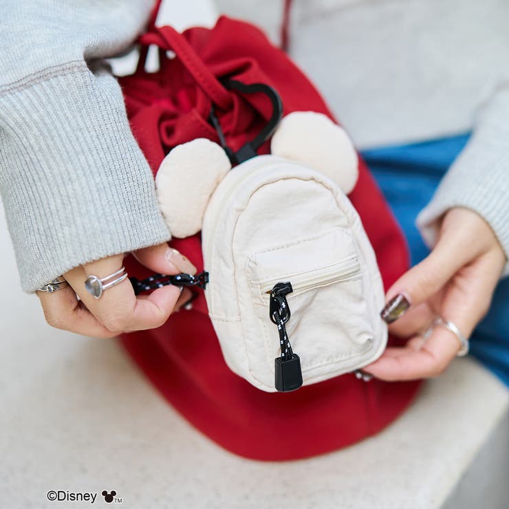OFF WHITE | 【MICKEY(ミッキー) / 別注】 リュック型シルエットミニポーチ | coen【women】