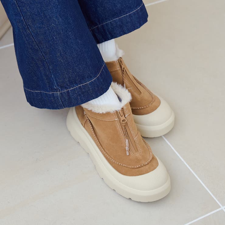 BEIGE | 【PARKNIK（パークニック）】TOECAPムートンライクジップショートブーツ… | coen【women】