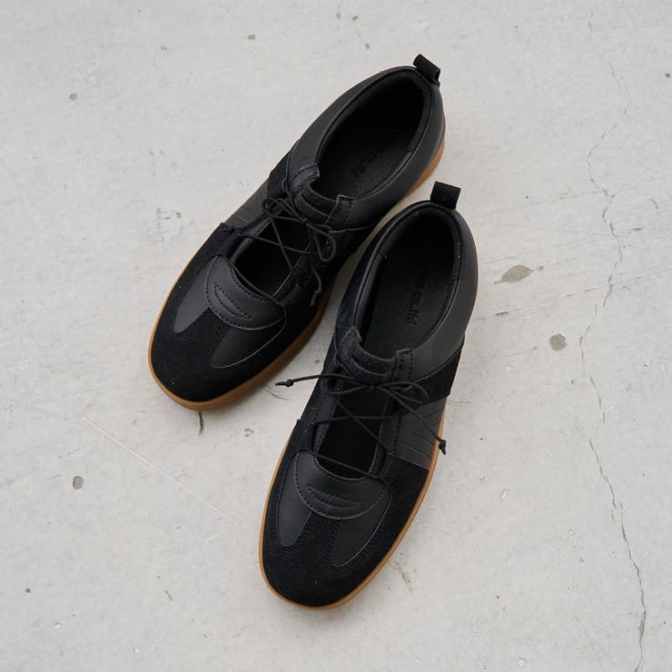 BLACK | スクエアループスニーカー（WEB限定サイズあり） | coen【women】