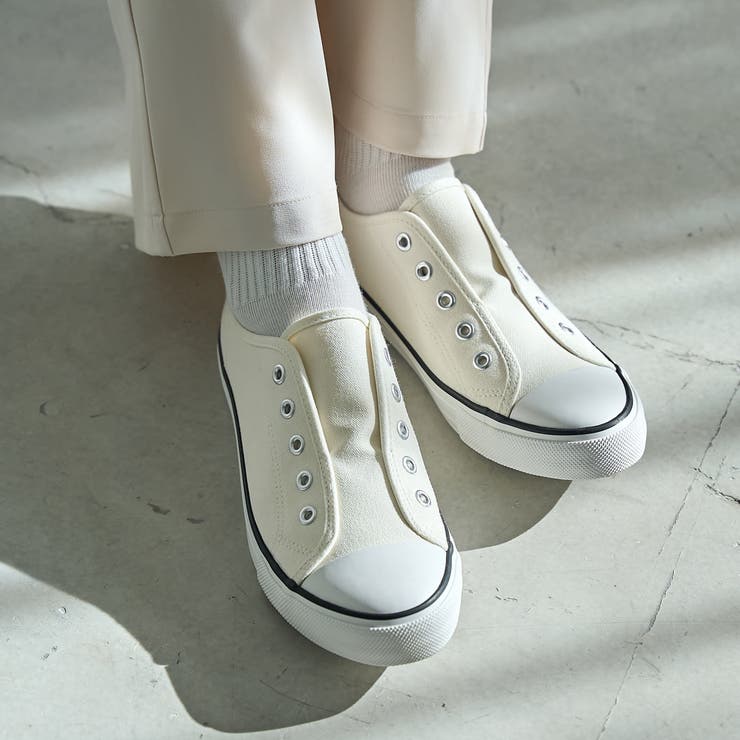 OFF WHITE | キャンバススリッポン（WEB限定サイズあり） | coen【women】