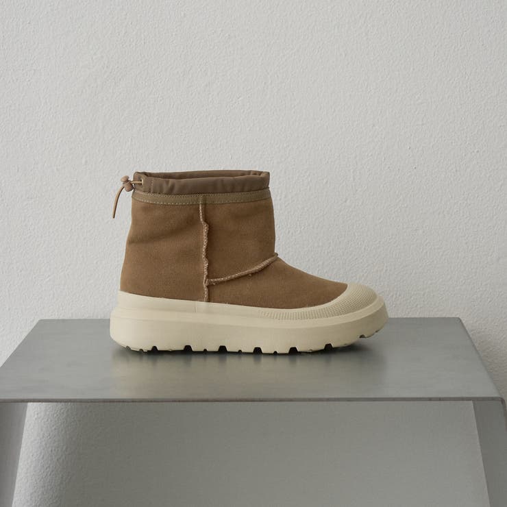 BEIGE | TOECAP ムートンライクショートブーツ | coen【women】