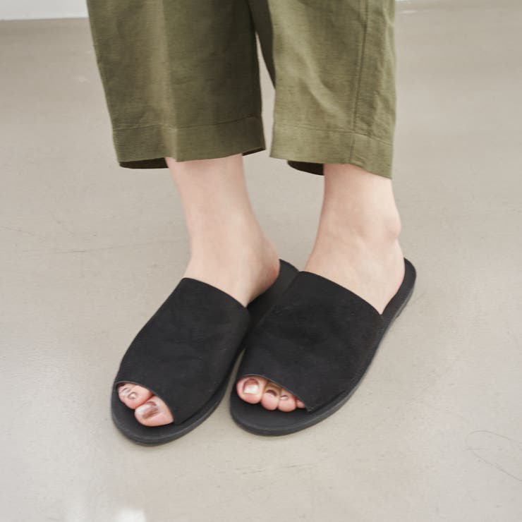 スエードライク スライドフラットサンダル | coen【women】 | 詳細画像2 