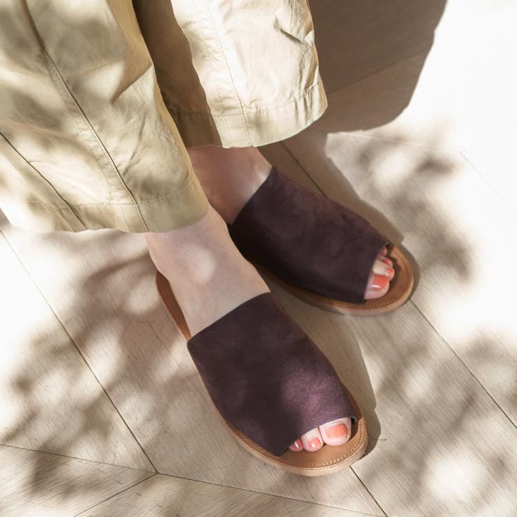 スエードライク スライドフラットサンダル | coen【women】 | 詳細画像5 