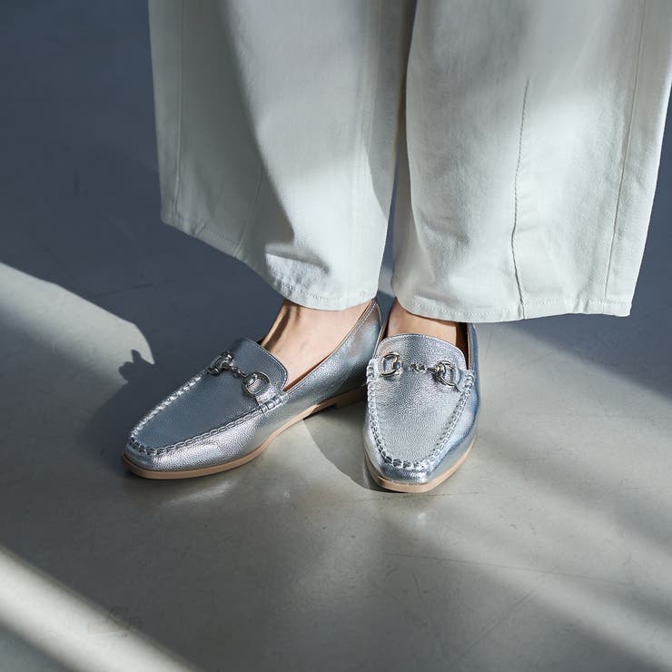 SILVER | 【定番・新色追加】やみつきビットローファー（WEB限定サイズ） | coen【women】