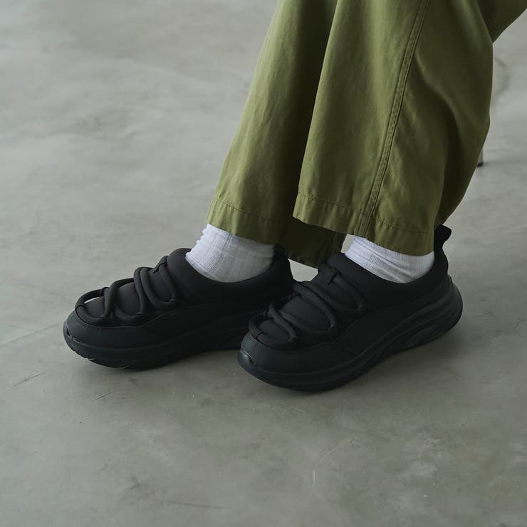 BLACK | 【C.Mt】撥水キルトモックシューズ（WEB限定サイズ） | coen【women】