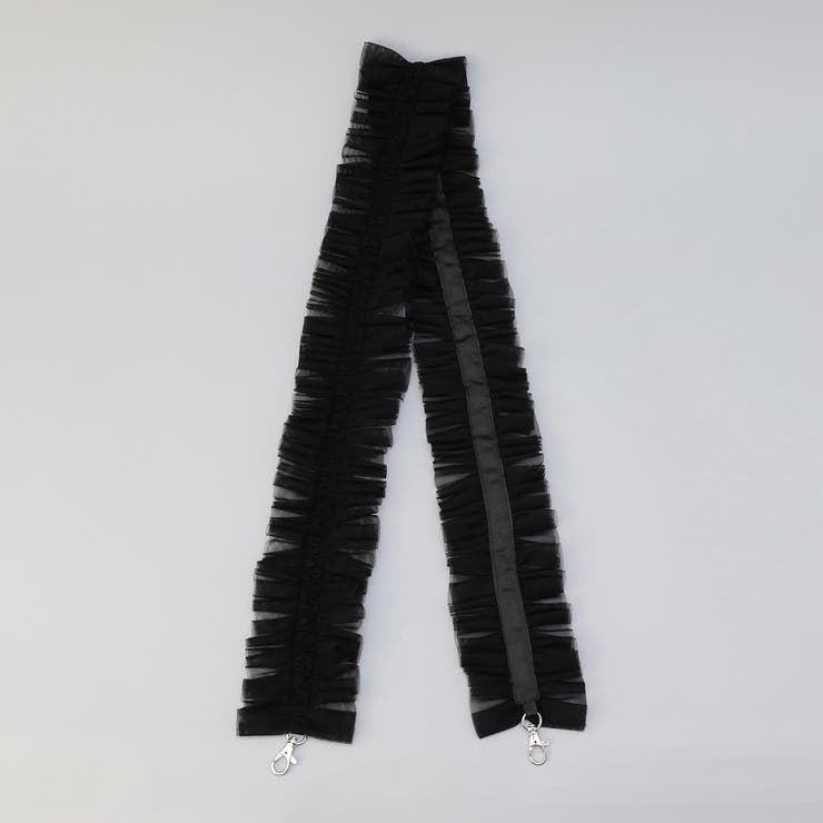 BLACK | チュールフリルストラップ | coen【women】