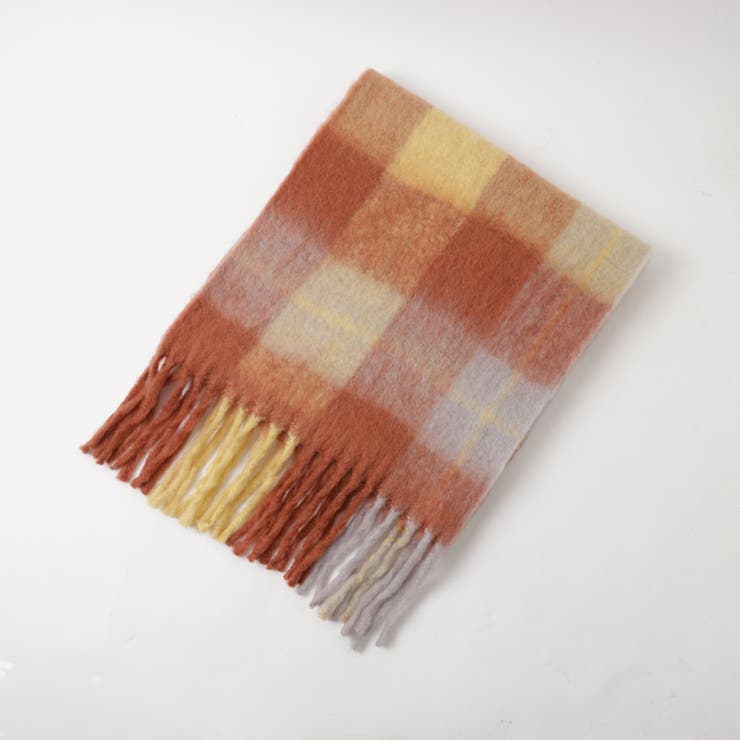 ウールMIXボリュームチェックマフラー[品番：COEW0004826]｜coen