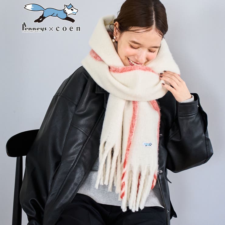 OFF WHITE | 【PENNEYS（ぺニーズ）別注】配色ラインマフラー | coen【women】