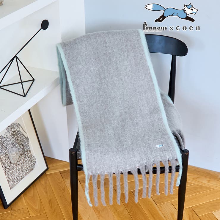 MD.GRAY | 【PENNEYS（ぺニーズ）別注】配色ラインマフラー | coen【women】