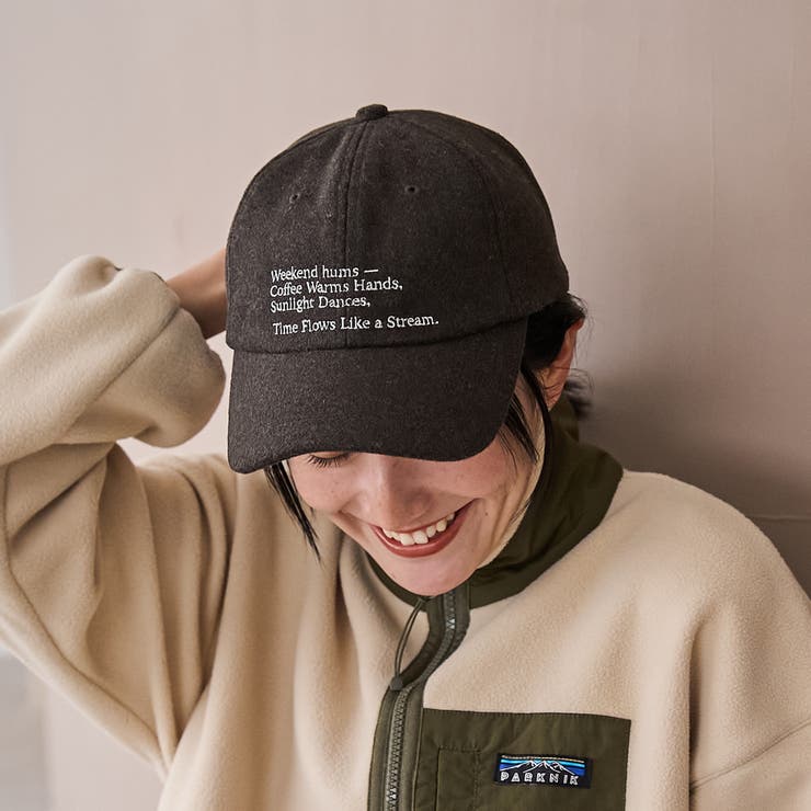 DK.BROWN | ロゴ刺繍ウールライクキャップ | coen【women】