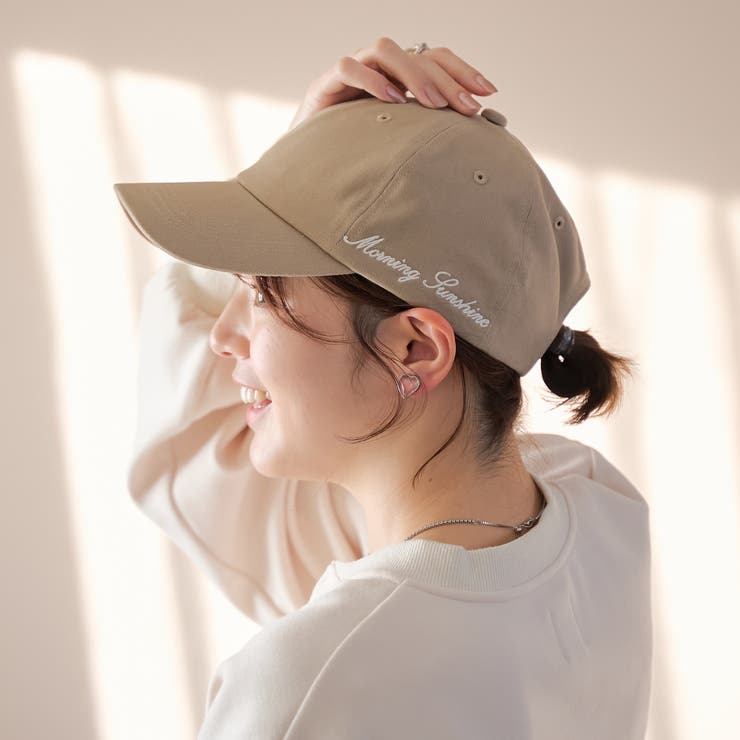 BEIGE | ロゴ刺繍ツイルキャップ | coen【women】