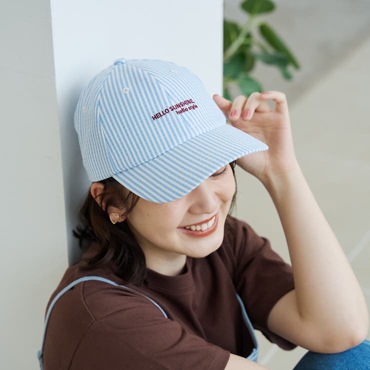 COBALT | サッカーストライプロゴ刺繍キャップ | coen【women】