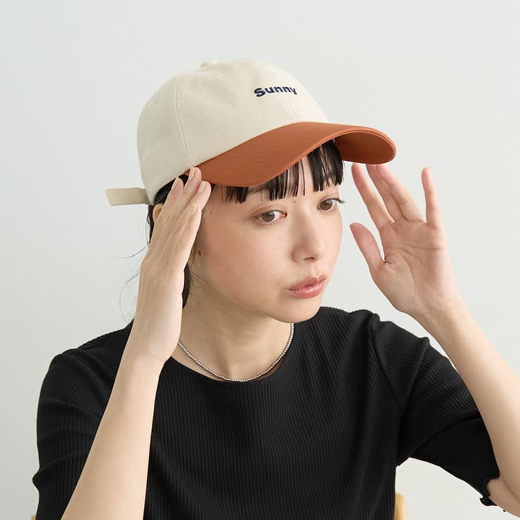 配色デザイン ロゴ刺繍ツートーンキャップ | coen【women】 | 詳細画像2 