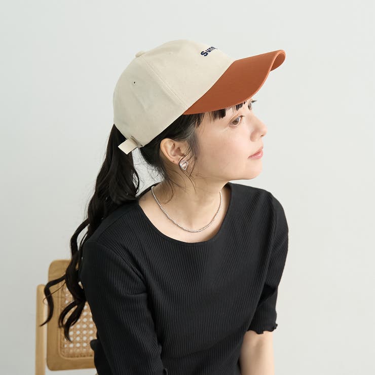 配色デザイン ロゴ刺繍ツートーンキャップ | coen【women】 | 詳細画像3 