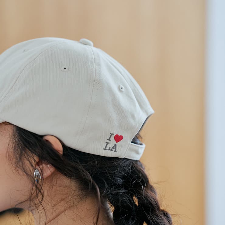 【I LOVE LA（アイラブエルエー）】ロゴ刺繍 ツイル6パネルキャップ | coen【women】 | 詳細画像4 