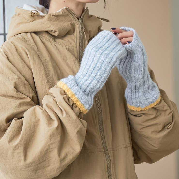 配色ラインリブアームウォーマー | coen【women】 | 詳細画像3 