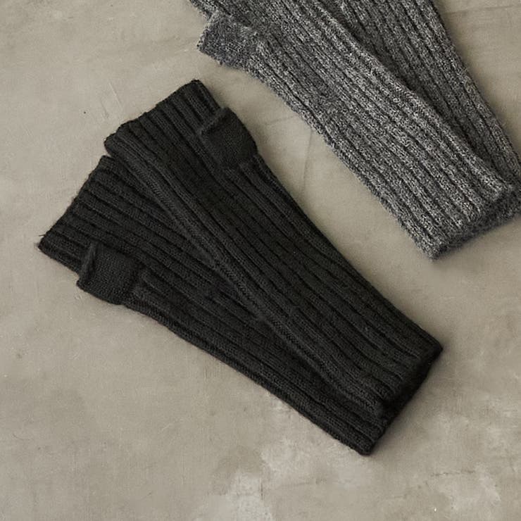 BLACK | リブニットアームウォーマー | coen【women】