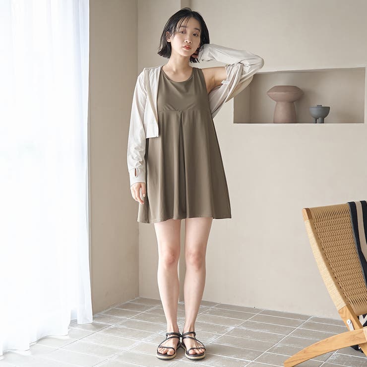 【2点セット WEB限定】オールインワン＋ラッシュガード スイムウエア（UVカッ… | coen【women】 | 詳細画像18 