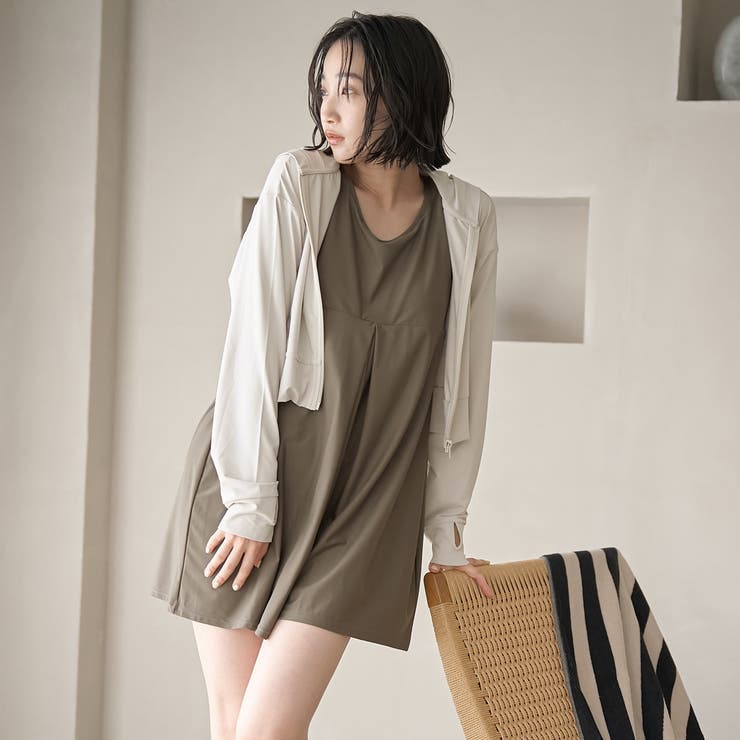 【2点セット WEB限定】オールインワン＋ラッシュガード スイムウエア（UVカッ… | coen【women】 | 詳細画像24 